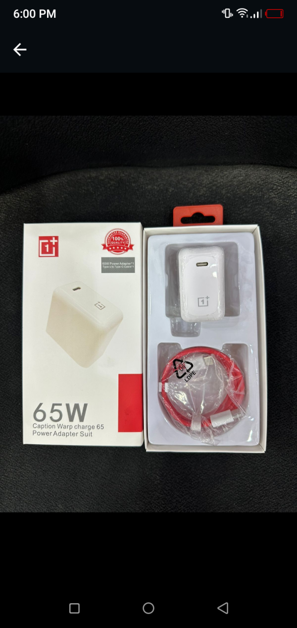 Oneplus 65 watt Warp Charger Fast Type C Official
